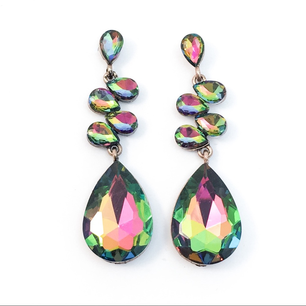 Mystic Topaz Crystal Special Occasion Earrings - Picture 1 of 3
